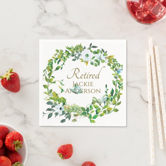 Serviette En Papier Élégant Botanique RETRAITÉ Parti de retraite Napki (En situation)