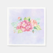 Serviette En Papier Elégant Bouquet de fleurs rose (Devant)