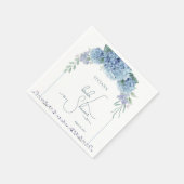 Serviette En Papier Élégant bouquet floral bleu poussiéreux pour douch (Coin)