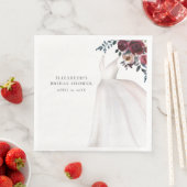 Serviette En Papier Élégant Bourgeois Floral Fête de Mariage (En situation)