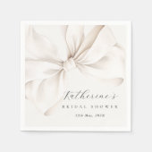 Serviette En Papier Elegant Bow Bridal Shower  (Devant)