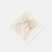 Serviette En Papier Elegant Bow Floral Baby Shower (Coin)