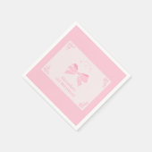 Serviette En Papier Elégant Bow Floral Fancy ONE Girl 1er anniversaire (Coin)