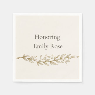 Serviette En Papier Elegant Bridal Shower Party Napkins