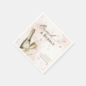 Serviette En Papier Élégant Brunch aux Pétales & Bridal Shower Bulles (Coin)