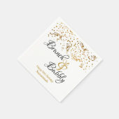 Serviette En Papier Elégant Brunch Bubbly Gold Confetti Custom Party (Coin)