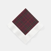 Serviette En Papier Elegant Burgundy Tartan (Coin)