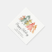 Serviette En Papier Élégant Business Joyeux Fêtes de Noël (Coin)