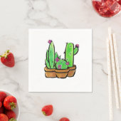 Serviette En Papier Élégant cactus cactus du sud-ouest (En situation)