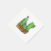 Serviette En Papier Élégant cactus cactus du sud-ouest (Coin)