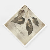 Serviette En Papier Elégant café & Champagne Gold Splash Cinq feuilles (Coin)