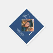 Serviette En Papier Elegant Cap Topper Custom Graduate Photo Keepsake  (Coin)