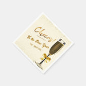 Serviette En Papier Elegant Champagne New Year's Eve (Coin)