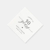 Serviette En Papier Elegant Cheers 50th Wedding Anniversary Party (Coin)
