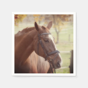 Serviette En Papier Elégant Cheval de Automne Thème Papier Napkin