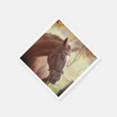 Serviette En Papier Elégant Cheval de Automne Thème Papier Napkin (Coin)