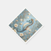 Serviette En Papier Élégant cheval de mer William Morris Inspiré (Coin)