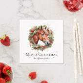 Serviette En Papier Élégant cheval et couronne Joyeuses serviettes de  (En situation)