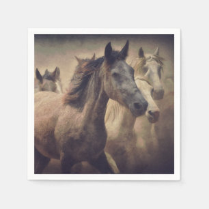 Serviette En Papier Élégant Cheval Sauvage Papier Napkin