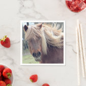 Serviette En Papier Élégant Cheval sauvage Papier Napkin (En situation)