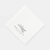 Serviette En Papier Elegant Chic Boho Fleur sauvage Mariage (Coin)