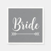 Serviette En Papier élégant chic BRIDE | (Devant)
