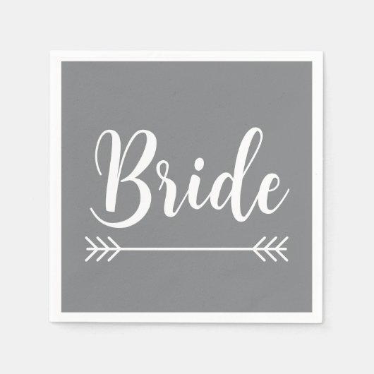Serviette En Papier élégant chic BRIDE | (Devant)