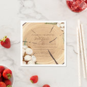 Serviette En Papier Elegant & Chic Rustic Mariage faits amusants maria (En situation)
