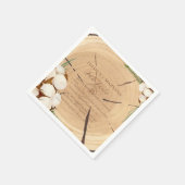 Serviette En Papier Elegant & Chic Rustic Mariage faits amusants maria (Coin)