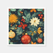 Serviette En Papier Elegant Christmas Ornaments and Foliage Dinner (Devant)