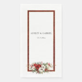 Serviette En Papier Elegant Christmas Red Damask Floral (Devant)
