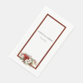 Serviette En Papier Elegant Christmas Red Damask Floral (Coin)