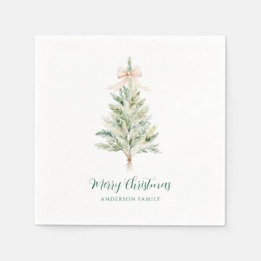 Serviette En Papier Elegant Christmas Tree  (Devant)