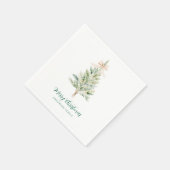Serviette En Papier Elegant Christmas Tree  (Coin)
