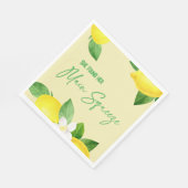 Serviette En Papier Élégant Citron Jaune Main Squeeze Douche (Coin)