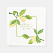 Serviette En Papier Élégant citron thème papier Napkin (Devant)