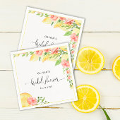 Serviette En Papier Élégant citrons Fêtes des mariées vertes serviette