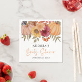 Serviette En Papier Élégant Citrouille Automne Automne Baby shower Fle (En situation)