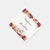 Serviette En Papier Élégant Citrouille de automne Mariage (Coin)