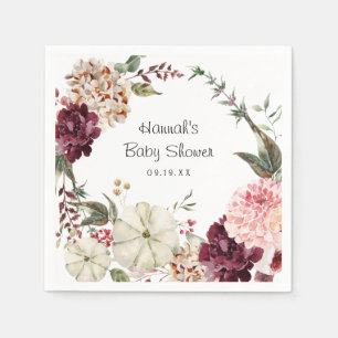 Serviette En Papier Élégant Citrouille floral   BABY SHOWER