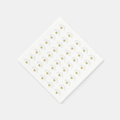 Serviette En Papier élégant, clair et simple monogramme d'amour, blanc (Coin)