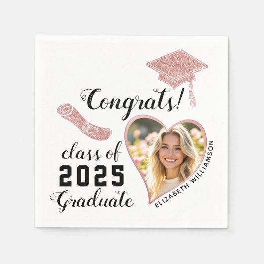 Serviette En Papier Élégant Classe de Script Moderne 2025 (Devant)