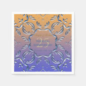 Serviette En Papier Élégant Classic Fancy 25e anniversaire de Mariage (Devant)