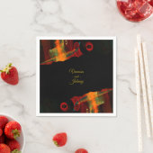 Serviette En Papier Elegant Classic Modern Trendy Pattern #903 Wedding (En situation)