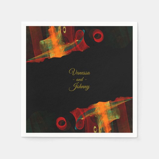 Serviette En Papier Elegant Classic Modern Trendy Pattern #903 Wedding (Devant)