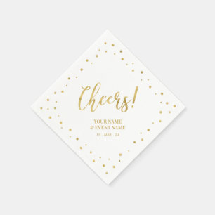 Serviette En Papier Élégant Classique Doré Acclame Toutes les Occasion