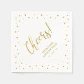 Serviette En Papier Élégant Classique Doré Fête Toutes les Occasions (Devant)