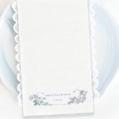 Serviette En Papier Élégant classique Dusty Bleu Français Floral