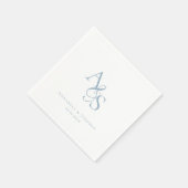 Serviette En Papier Élégant, Classique, Monogramme, Mariage (Coin)