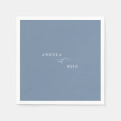 Serviette En Papier Élégant Cocktail Personnalisé Périwinkle (Devant)